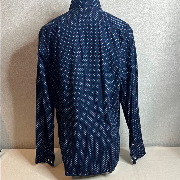 Express Men’s Fitted Polka Dot Button-Down Shirt L – Stylish Casual - Picture 3 of 6